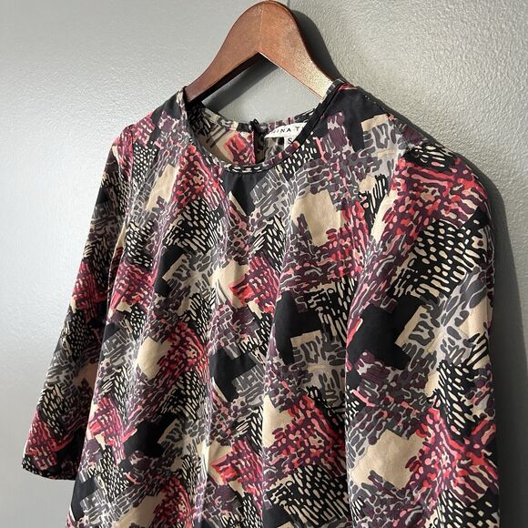 Trina Turk Silk Top Size Small Artsy Luxe Lightweight Blouse Womens Chic Office - Picture 8 of 14